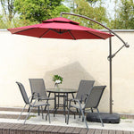 Courtyard Umbrella Sunshade Umbrella Open Air Stall Big Umbrella Balcony Outdoor Umbrella Iron Single Diameter 3m Wine Red (120kg Water Tank)
