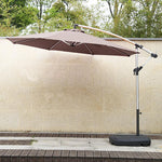 Courtyard Umbrella Sunshade Umbrella Open Air Stall Big Umbrella Balcony Outdoor Umbrella Iron Single Diameter 3m Wine Red (120kg Water Tank)
