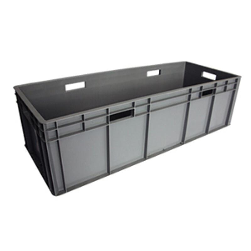 Large Plastic Industrial Warehouse Turnover Box Rectangular Packing Turnover Box 1000 * 400 * 280 mm Gray