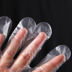Thickened Disposable Gloves Food Catering Plastic Hand Film Transparent Durable Thickened 100 Pieces L