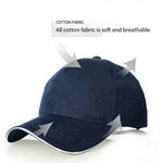 Lightweight Cotton Soft Breathable Anti-Collision Navy Blue Cap