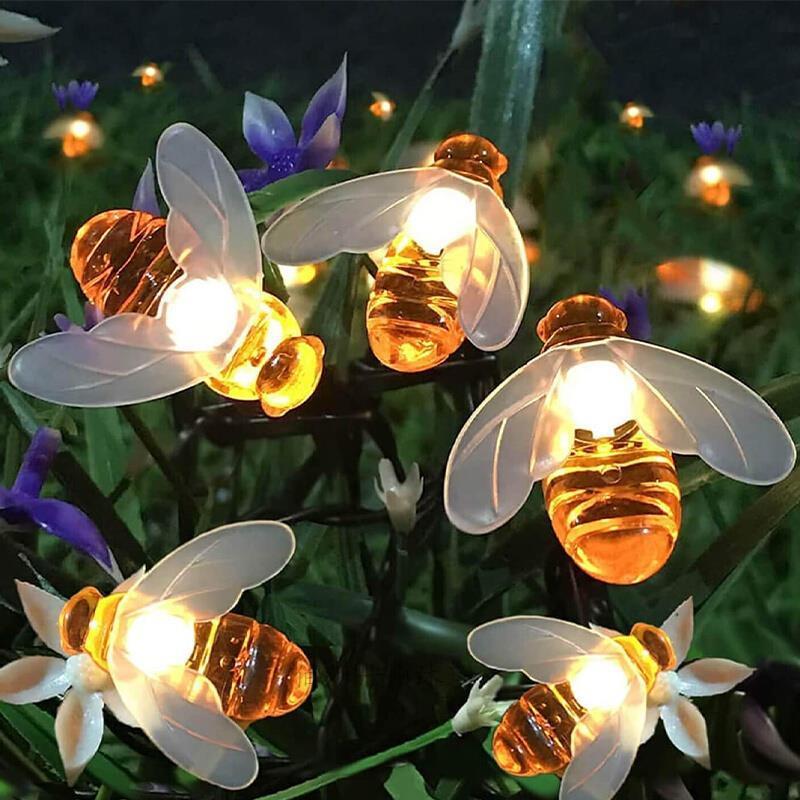 Solar Lamp String Solar Sun Lamp Garden Decorative Landscape Lamp Solar Outdoor Waterproof Courtyard Lamp Creative Bee Decorative Lamp