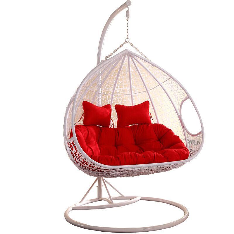 Hanging Basket Rattan Chair Indoor Household Hammock Double Swing Balcony Rocking Off Bird's Nest Orchid Lazy Cradle Leader Single White rattan Armless