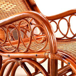 Balcony Leisure Real Rattan Chair Rocking Chair Rocking Chair (free Cushion. No Need To Install)
