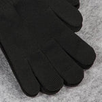 Dirt-Resistant And Wear-Resistant Knitted Dark Black Nylon Work Gloves