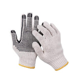 12 Pairs / Dozen Labor Protection Gloves Cotton Thread Gloves Site Work Hardware Maintenance Dipping Anti-Slip Wear Gloves