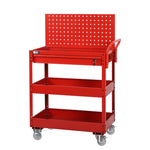 Tool Cart Thickened Plate Multifunctional Three Layer Cart Industrial Hand Push Tool Car
