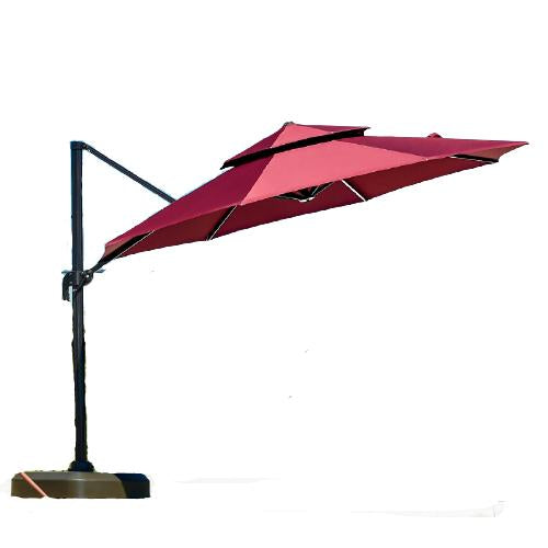 Outdoor Sunshade Courtyard Umbrella Garden Terrace Sun Umbrella Outdoor Large Leisure Sentry Box Umbrella Korean Version Single Top 3m Square Umbrella