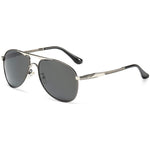 NALANDA Dark Grey Men's Sunglasses Classic Polarized Aviator Sun Glasses With UV400 HD Lens Metal Frame Glasses For Outdoor Travel Driving Daily Use