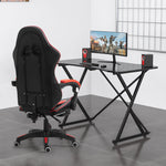 ECVV Gaming Chair and Gaming Table Set Ergonomic Chair Desk Combination Home Office Study Workstation Use for E-sports Player Gaming Anchor