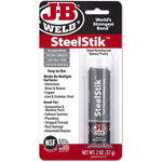 J-B Weld 8267-S SteelStik Steel Reinforced Epoxy Putty Stick - 2 oz (Pack of 2)