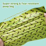 Dog Poop Bags Biodegradable Pets Waste Bag with Dispenser and Leash Clip for Dog Extra Thick 100% Leak Proof Bag 9" x 13"