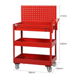 Tool Cart Thickened Plate Multifunctional Three Layer Cart Industrial Hand Push Tool Car