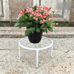 Flower Rack European Iron Small Flower Rack Living Room Balcony Single-layer Flower Pot Rack Modern Simple Floor Type Bonsai Rack Green Pineapple Fleshy Small Flower Rack Bonsai Rack White [one Is Not Sent, Two Are Taken]