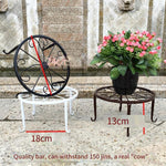 Flower Rack European Iron Small Flower Rack Living Room Balcony Single-layer Flower Pot Rack Modern Simple Floor Type Bonsai Rack Green Pineapple Fleshy Small Flower Rack Bonsai Rack White [one Is Not Sent, Two Are Taken]