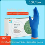 Disposable Nitrile Glove Blue Doctor Dental Powder Free Rubber Inspection Food Processing Thickening Anti Slip Waterproof Clean Oil Resistant Glove