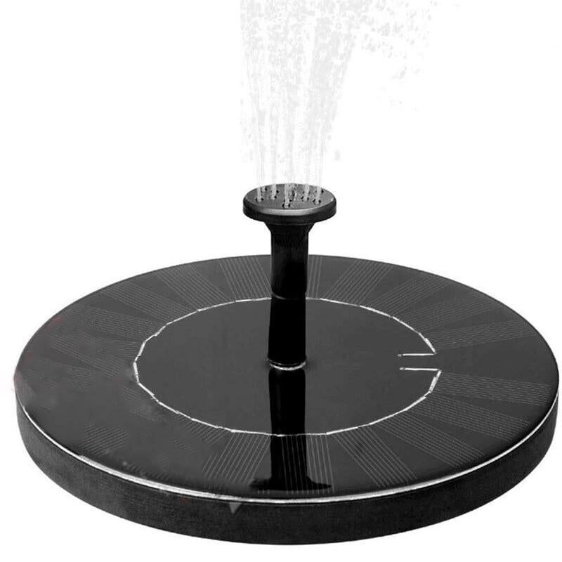 3W With Battery No Sunshine Working Diameter 18cm Solar Lotus Leaf Fountain Floating Pool Outdoor Pond Water Pump Small Garden Fountain 5 Kinds Of Nozzles Aerated Running Water Fish Pond Landscape Fountain