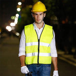 ECVV Reflective Safety Vest High Visibility Breathable Vest with 2-inch Reflective Strips for Construction Sanitation Worker Emergency L Size Fluore