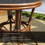 Balcony Table Chair Rattan Chair Three Piece Set Outdoor Leisure Rattan Woven Tea Table Chair Single Chair Tea Table Balcony Tea Table