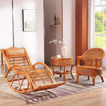 Rattan Chair Rocking Chair Natural Rattan Reclining Chair Elderly Chair Afternoon Couch Leisure Balcony Living Room Carefree Chair Lazy Chair Teng Chair