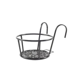 Iron Balcony Hanging Railing Flower Rack Wall Hanging Indoor Hanging Hanging Orchid Green Pineapple Flower Pot Rack Black (bold With Bottom Net) Shoot 2 Shots And 3 Shots