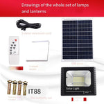 Solar Lamp Courtyard Lamp Street Lamp Household LED Indoor And Outdoor Projection Lamp Remote Control Light Induction New Rural Waterproof Lamp