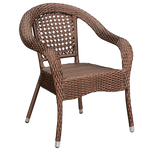 Outdoor Rattan Chair Dining Table Chair Balcony Hotel Seat Terrace Outdoor Courtyard Commercial Chair Leisure Furniture Rattan Chair