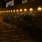 Solar Lamp Courtyard Lamp Outdoor Household Wall Lamp Landscape Lamp Garden LED Decorative Lamp Waterproof Small Night Lamp Wall Washing Lamp 4 Sets
