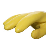 Yellow Cotton-Wool Plastic Labor Protection PVC Gloves Oil Resistant Stain Resistant Acid And Alkali Resistant Gloves For Aquatic Products Processing (Yellow Oil Resistant)