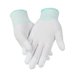 PU Coated Gloves 60 Pairs Labor Protection Nylon Gloves Comfortable Non-Skid Durable And Breathable M Size