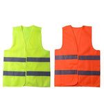 ECVV Reflective Safety Vest Unisex Reflective Vest Workwear High Visibility Day Night Running Cycle Warning Green Orange Construction Safety Vest