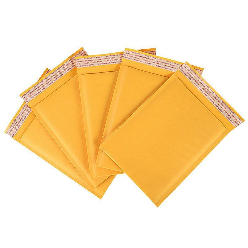 250 Only Kraft Paper Self Sealing Bag, Composite Bubble Envelope, Foam Shockproof Yellow Express Bag 23x28+4cm