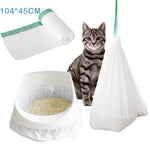 Cat Litter Box Liners Jumbo Disposable Bags with Drawstring for Cat Kitty Extra-Thick Scratch Resistant Pet Waste Litter Box Bag 10 Rolls Per Pack, L - 104x45CM