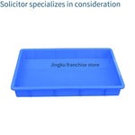 6 Pieces Plastic Square Plate Rectangular Turnover Box Plastic Square Box Parts Box Tray Large Shallow Plate 3 Square Plate Red 560 * 380 * 80