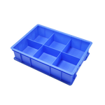 6 Pieces Plastic Hardware Box Parts Box Fixed Compartment Box Classified Storage Box Separated Turnover Box Screw Accessories Toolbox Long 6 Grids Blue (360 * 250 * 140)