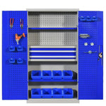Heavy Hardware Tool Cabinet Thickened Sheet Iron Cabinet Tool Box Factory Auto Repair Workshop Storage Cabinet With Drawer Gray Four Layer Grid 1800 * 1000 * 500mm