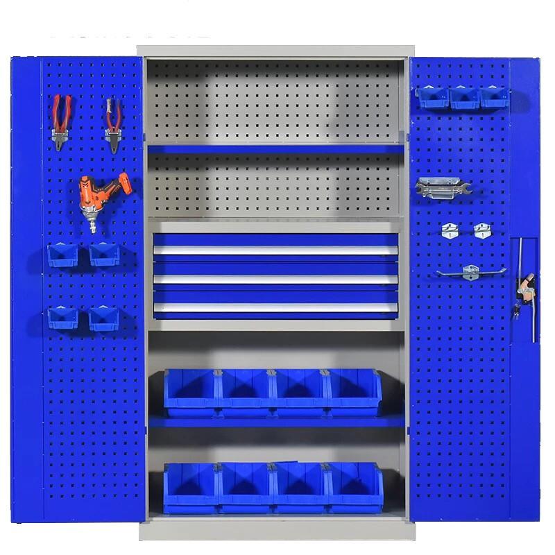 Heavy Metal Tool Cabinet Thickened Cabinet Tool Box Factory Auto Repair Workshop Storage Cabinet With Drawer Three Belt Grid 1800 * 1000 * 500mm