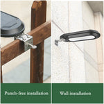 2 Pack Solar Wall Lights for Outdoor, Waterproof Solar LED Lights for Deck, Railing, Wall, Patio, Garden, Stair, Yard and Driveway Path